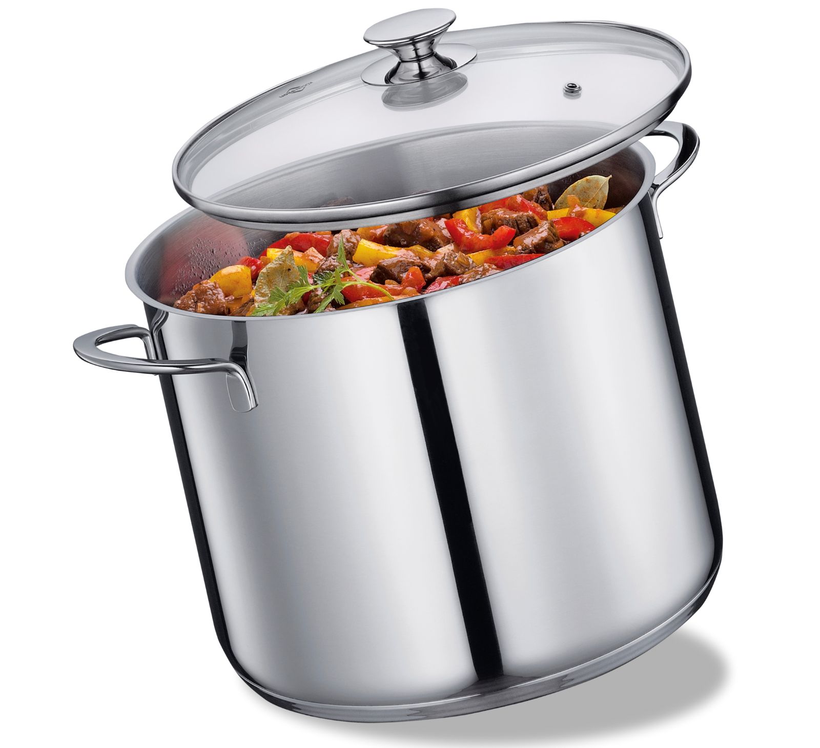 2370802826  COOK CAPRI Nerezový velký Hrnec se skleněnou poklicí 10l26 cm nerez Kuchenprofi (5)